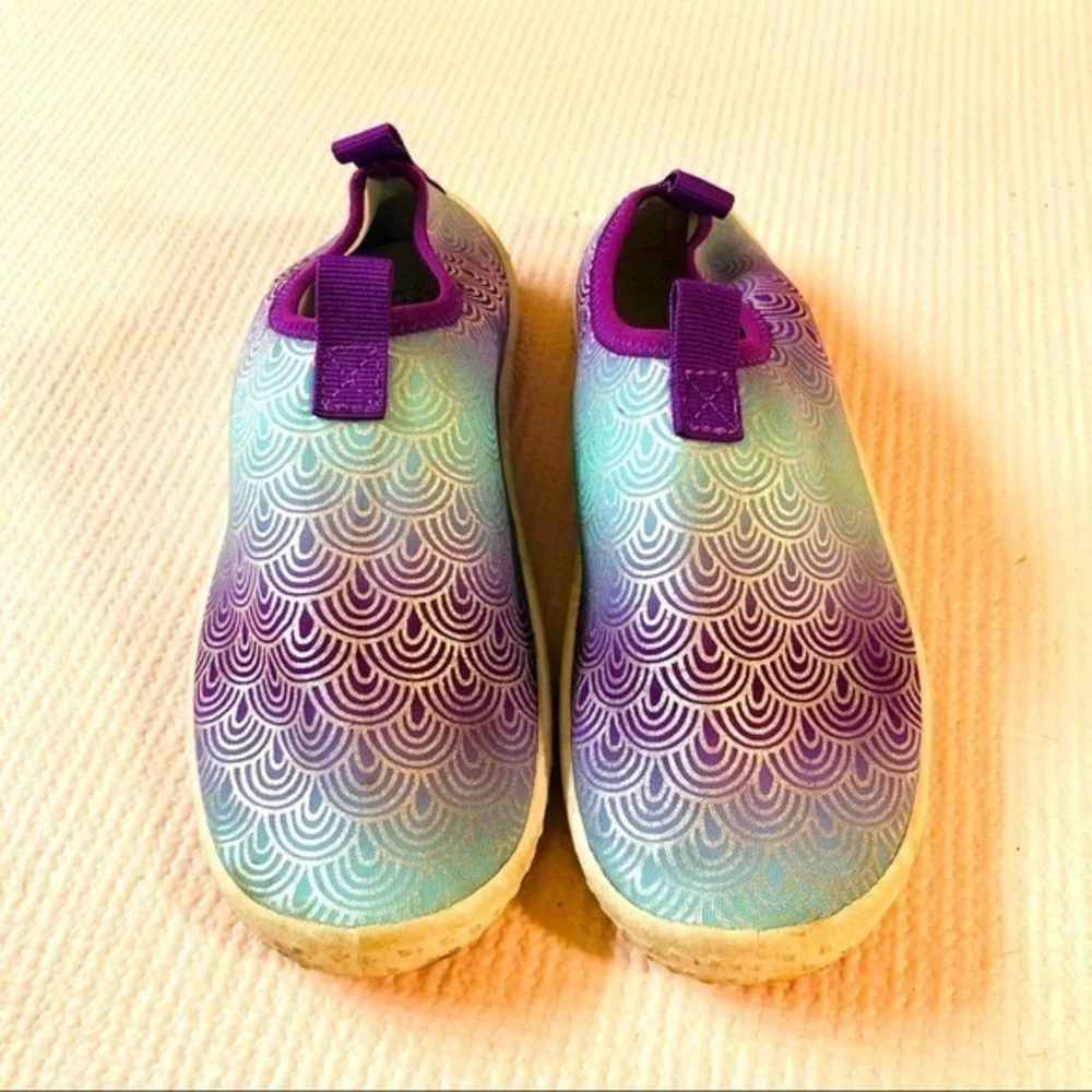 Kids' Grover Slip-On Water Shoes - Cat & Jack Mermaid Teal & Purple- Size 13